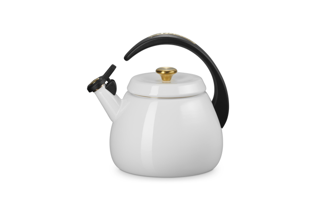 Le Creuset Cloche Kettle with Gold Knob 2.1L WhiteWhite image number 1